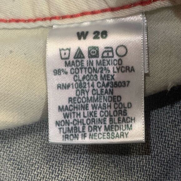 Indies Imagine You Were Abducted by Aliens Womens 26 Denim Flare Leg Jeans Blue - Picture 3 of 8